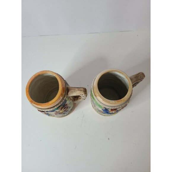 VINTAGE German Style Beer Stein Mug Set of Two - Picture 4 of 12